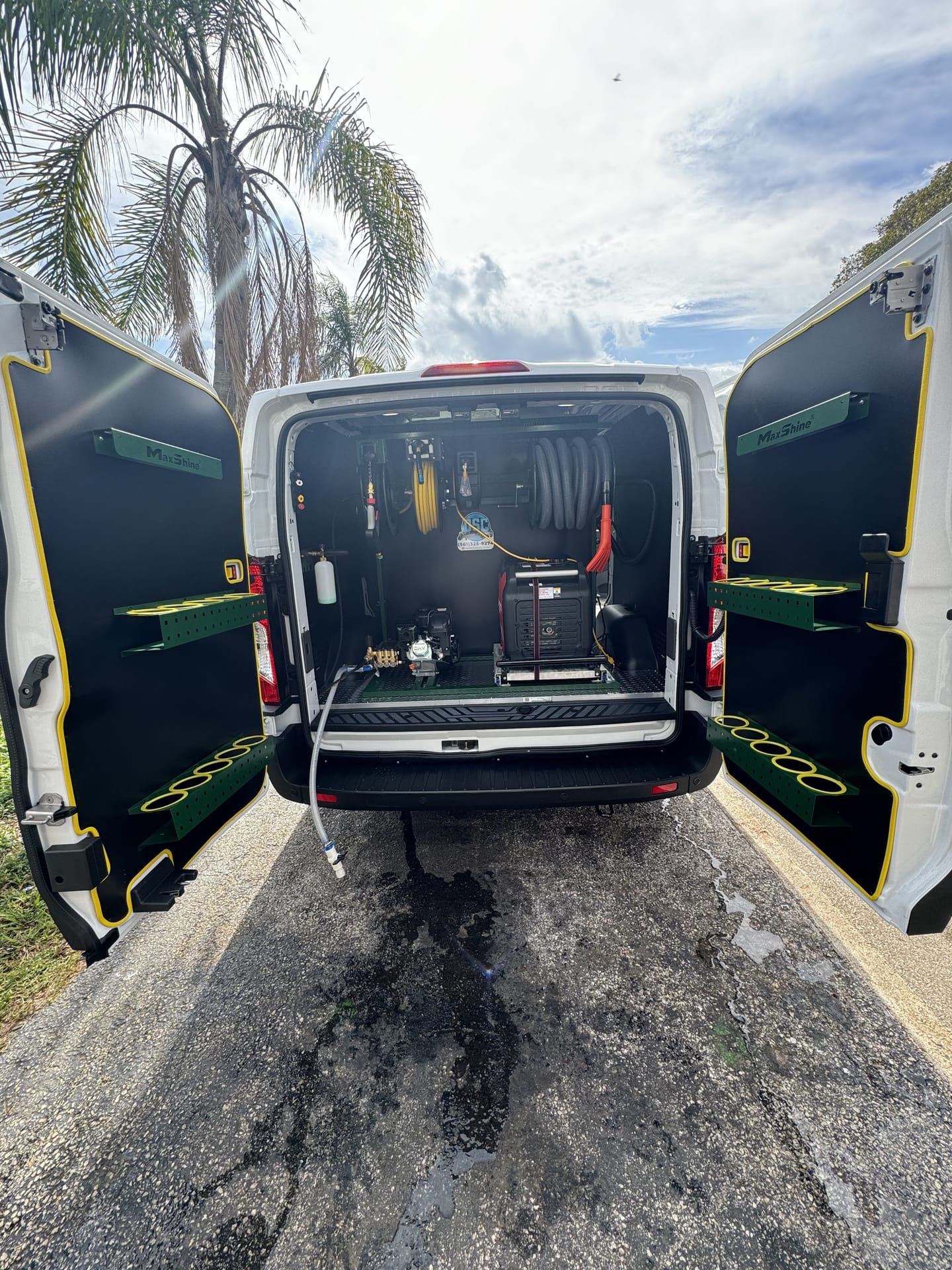 TNA mobile detailing van outfitted with professional equipment